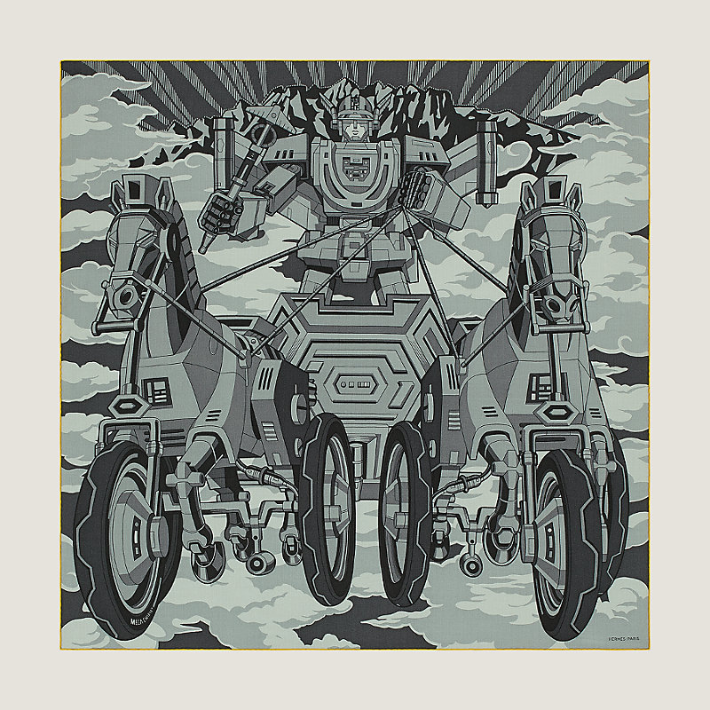 Mega Chariot scarf 100 | Hermès Singapore